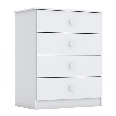 Cômoda Infantil Labirinto 4 Gavetas Branco - Henn