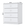 Cômoda Infantil Labirinto 4 Gavetas Branco - Henn