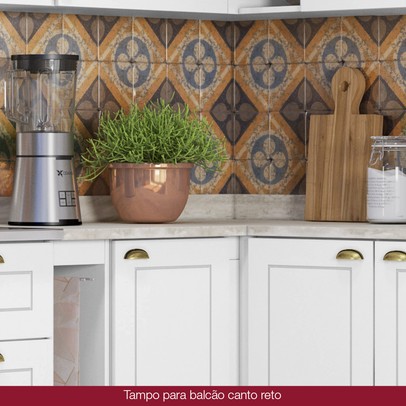 Tampo para Balcão de Canto Reto Americana Calcare - Henn