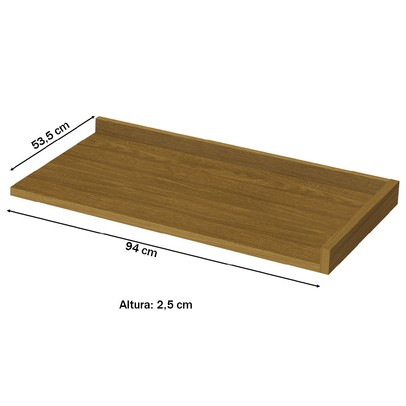 Tampo para Balcão de Canto Reto Americana Nature - Henn