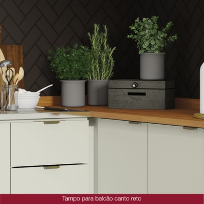 Tampo para Balcão de Canto Reto Americana Nature - Henn