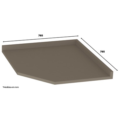 Tampo para Balcão de Canto Oblíquo Connect Duna - Henn