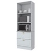 Torre Quente Americana 2 Portas 2 Gavetas 100% Mdf Branco Hp C351 - Henn