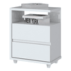 Mesa de Cabeceira Campeche 2 Gavetas Branco - Henn