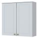 Armário Aéreo Cozinha 80 Cm Americana 2 Portas 100% Mdf Branco Hp - Henn