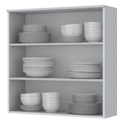 Armário Aéreo Cozinha 80 Cm Americana 2 Portas 100% Mdf Branco Hp - Henn