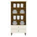 Cristaleira Liz 2 Portas 2 Gavetas Off White/Nature - Henn