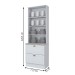 Cristaleira Americana 2 Portas 2 Gavetas 100% Mdf Branco Hp - Henn