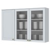 Armário Aéreo Cozinha 120 Cm Americana 3 Portas 100% Mdf Branco Hp C363 - Henn