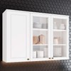 Armário Aéreo Cozinha 120 Cm Americana 3 Portas 100% Mdf Branco Hp C363 - Henn