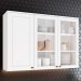 Armário Aéreo Cozinha 120 Cm Americana 3 Portas 100% Mdf Branco Hp C363 - Henn