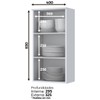 Armário Aéreo Cozinha 40 Cm Americana 1 Porta 100% Mdf Branco Hp C364 - Henn