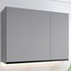 Armário Aéreo Cozinha 120 Cm Belize 3 Portas 100% Mdf Cinza - Henn