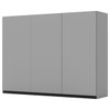 Armário Aéreo Cozinha 120 Cm Belize 3 Portas 100% Mdf Cinza - Henn
