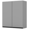 Armário Aéreo Cozinha 80 Cm Belize 2 Portas 100% Mdf Cinza - Henn