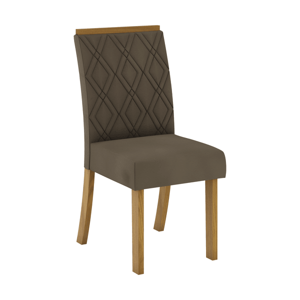 Cadeiras Kit 2 Cadeiras Vita Nature/Bege - Henn