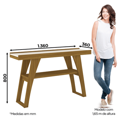 Aparador Buffet Menphis Nature/Off White - Henn