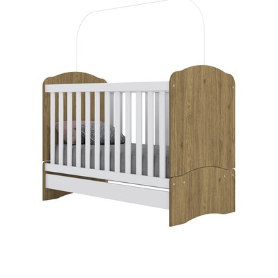 Berço Bala de Menta 3 em 1 Marrom - Henn