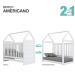 Berço Americano Montessoriano 2 em 1 100% Mdf Branco Hp - Henn
