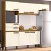Cozinha Compacta 7 Portas 2 Gavetas Nature/Off White B107 - Briz