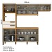 Cozinha Compacta 7 Portas 2 Gavetas Nature/Off White B107 - Briz