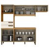 Cozinha Compacta 7 Portas 2 Gavetas Nature/Off White B107 - Briz