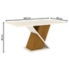 Mesa de Madeira Solus Nature/Off White - Henn