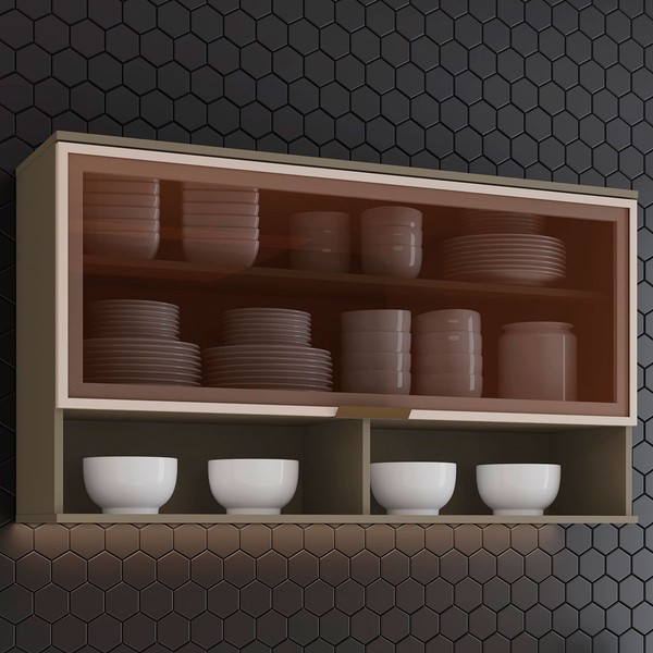 Armário Aéreo Cozinha 120 Cm Connect 1 Porta 100% Mdf Duna - Henn