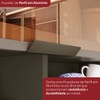 Armário Aéreo Cozinha 120 Cm Connect 3 Portas com Vidro 100% Mdf Duna - Henn