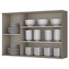 Armário Aéreo Cozinha 120 Cm Connect 3 Portas com Vidro 100% Mdf Duna - Henn