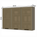 Armário Aéreo Cozinha 120 Cm Connect 3 Portas com Vidro 100% Mdf Duna - Henn