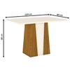 Mesa de Madeira Orus Flex Nature/Off White - Henn