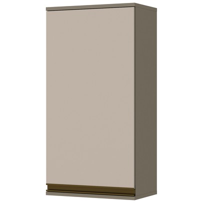 Armário Aéreo Cozinha Connect 1 Porta 100% Mdf Duna/Cristal C81 - Henn