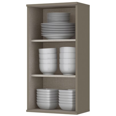 Armário Aéreo Cozinha Connect 1 Porta 100% Mdf Duna/Cristal C81 - Henn