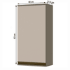 Armário Aéreo Cozinha Connect 1 Porta 100% Mdf Duna/Cristal C81 - Henn