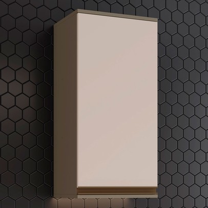 Armário Aéreo Cozinha Connect 1 Porta 100% Mdf Duna/Cristal C81 - Henn