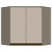 Armário Aéreo Cozinha 79 Cm Connect Oblíquo 2 Portas 100% Mdf Duna/Cristal - Henn