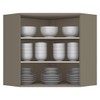 Armário Aéreo Cozinha 79 Cm Connect Oblíquo 2 Portas 100% Mdf Duna/Cristal - Henn
