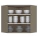 Armário Aéreo Cozinha 79 Cm Connect Oblíquo 2 Portas 100% Mdf Duna/Cristal - Henn