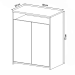Armário para Escritório Cool 2 Portas Branco - Artany