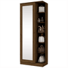 Sapateira Duetto 1 Porta Espelhada Castanho Hp - Henn
