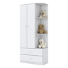 Guarda-Roupa de Bebê Labirinto 2 Portas 2 Gavetas Branco - Henn