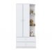 Guarda-Roupa de Bebê Labirinto 2 Portas 2 Gavetas Branco - Henn