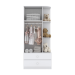 Guarda-Roupa de Bebê Labirinto 2 Portas 2 Gavetas Branco - Henn