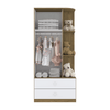 Guarda-Roupa de Bebê Labirinto 2 Portas 2 Gavetas Rústico/Branco - Henn