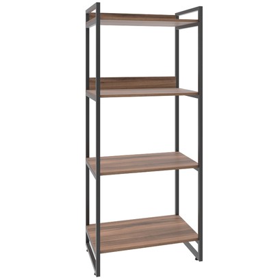 Estante para Livros 4 Prateleiras Nogal 8391 - Compace