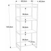 Estante para Livros 4 Prateleiras Snow 8391 - Compace