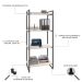 Estante para Livros 4 Prateleiras Snow 8391 - Compace
