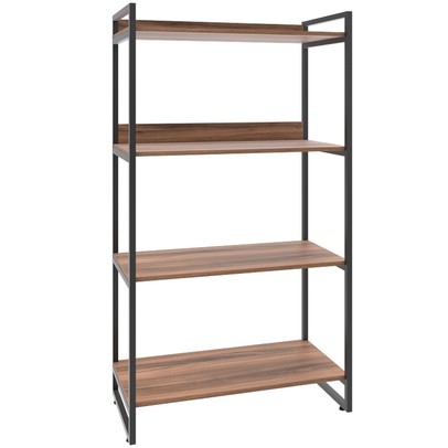Estante para Livros 4 Prateleiras Nogal 8392 - Compace