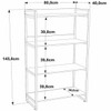 Estante para Livros 4 Prateleiras Snow 8392 - Compace